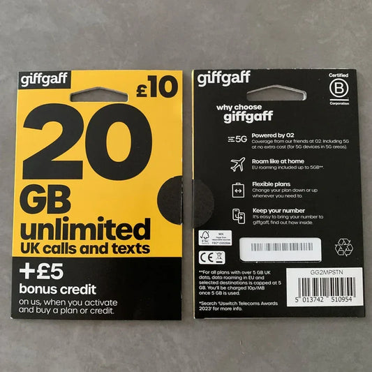 GiffGaff UK Sim Card in Pakistan for Tiktok Live | Tiktok Live Sim Card